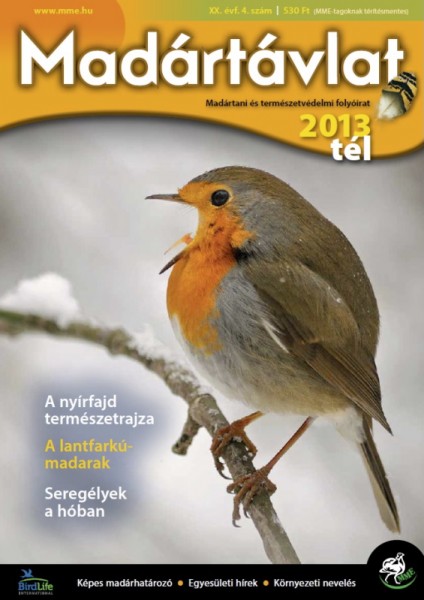 Az MME Madártávlat magazin 2013. évi téli számának címlapja.